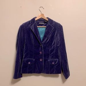 Liz Claiborne Purple Velvet Blazer